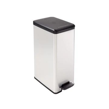 Szemetes kuka pedálos 40 literes "Slim Bin" Curver fekete/ezüst Szemetes kuka pedálos 40 literes "Slim Bin" Curver fekete/ezüst