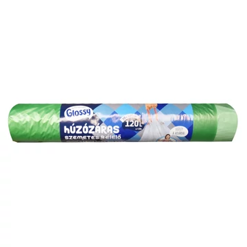 Szemeteszsák zárószalagos 120 liter 70 x 105 cm 10 db/tekercs Glossy zöld Szemeteszsák zárószalagos 120 liter 70 x 105 cm 10 db/tekercs Glossy zöld