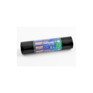 Szemeteszsák újrahasznosított 200 liter 100 x 120 cm 30 mikron 10 db/tekercs Mazzini_fekete Szemeteszsák újrahasznosított 200 liter 100 x 120 cm 30 mikron 10 db/tekercs Mazzini_fekete