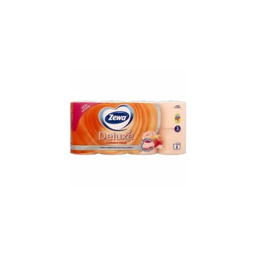Toalettpapír 3 rétegű 150 lap/tekercs 8 tekercs/csomag Zewa Cashmere Peach Toalettpapír 3 rétegű 150 lap/tekercs 8 tekercs/csomag Zewa Cashmere Peach
