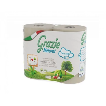 Toalettpapír 3 rétegű 270 lap/tekercs 4 tekercs/csomag Lucart GRAZIE Natural havanna barna_811855S Toalettpapír 3 rétegű 270 lap/tekercs 4 tekercs/csomag Lucart GRAZIE Natural havanna barna_811855S