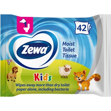 Toalettpapír nedves 42 lap/csomag Zewa Kids Toalettpapír nedves 42 lap/csomag Zewa Kids