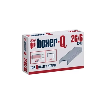 Tűzőkapocs 26/6 dobozos Boxer -Q Tűzőkapocs 26/6 dobozos Boxer -Q