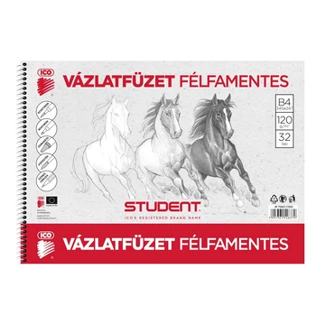 Vázlatfüzet B4, 120g. félfamentes Student Vázlatfüzet B4, 120g. félfamentes Student