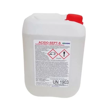 Vízkőoldó fertőtlenítő hatású 5 liter Acido Sept S Vízkőoldó fertőtlenítő hatású 5 liter Acido Sept S