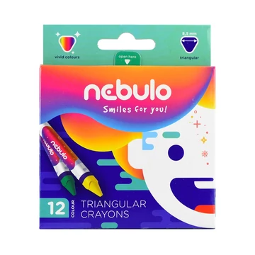 Zsírkréta készlet, háromszög Nebulo, 12 klf. szín Zsírkréta készlet, háromszög Nebulo, 12 klf. szín