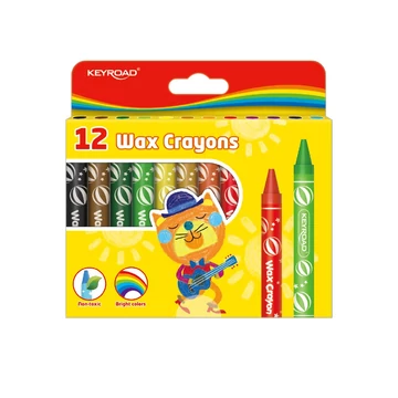 Zsírkréta készlet 11x100 mm 12 db/bliszter Keyroad Wax Crayon vegyes színek Zsírkréta készlet 11x100 mm 12 db/bliszter Keyroad Wax Crayon vegyes színek