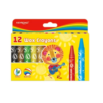 Zsírkréta készlet 14x100mm 12 db/bliszter Keyroad Wax Crayon vegyes színek Zsírkréta készlet 14x100mm 12 db/bliszter Keyroad Wax Crayon vegyes színek