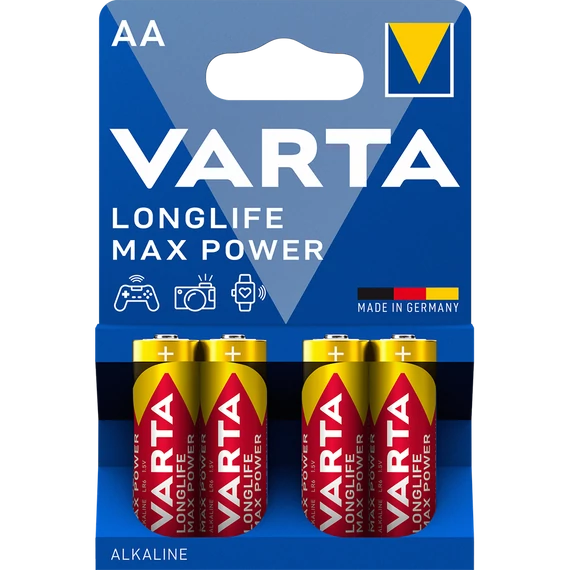 Elem AA ceruza LR06 Longlife Max Power 4 db/csomag, Varta