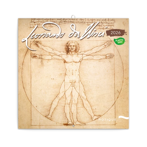 Falinaptár képes lemeznaptár 300x300mm, Leonardo Da Vinci Realsystem 2026.