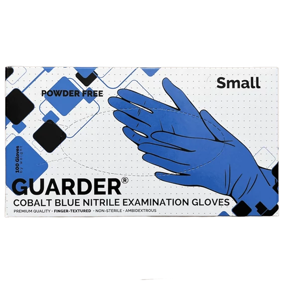 Gumikesztyű nitril púdermentes S 100 db/doboz GUARDER® Industry kék