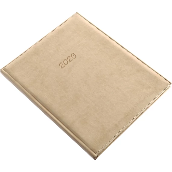 Határidőnapló Bolero A/4S, heti krémszínű lapokkal drapp Realsystem 2026.