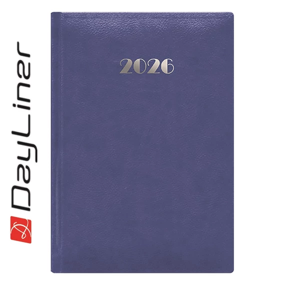 Határidőnapló Pellana A5 napi, fehér lapokkal kék Dayliner 2026.