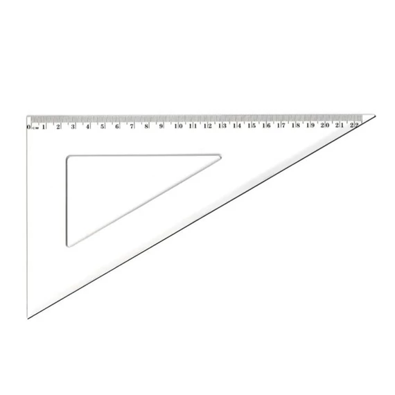 Vonalzó háromszög 60° 22 cm, műanyag Antilop