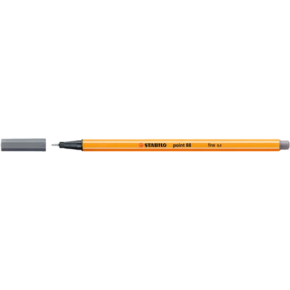 Rostirón, tűfilc 0,4mm, STABILO Point 88 sötétszürke