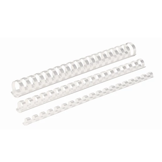 Spirál műanyag, 16mm, 101-120lap, 100 db/doboz, Fellowes® fehér