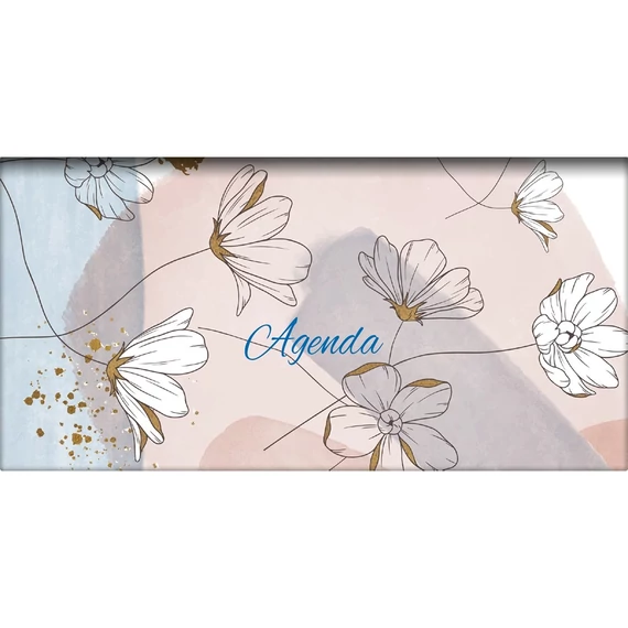 Zsebnaptár Colors fekvő heti, fehér lapokkal Pastel Dayliner 2026.